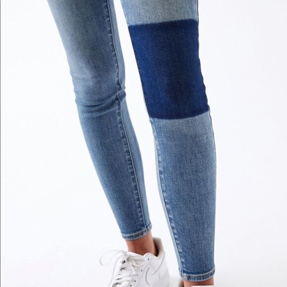 PacSun High Rise Jeggings Knee Panel Patch 27 Skinny Denim Jeans - Picture 2 of 9